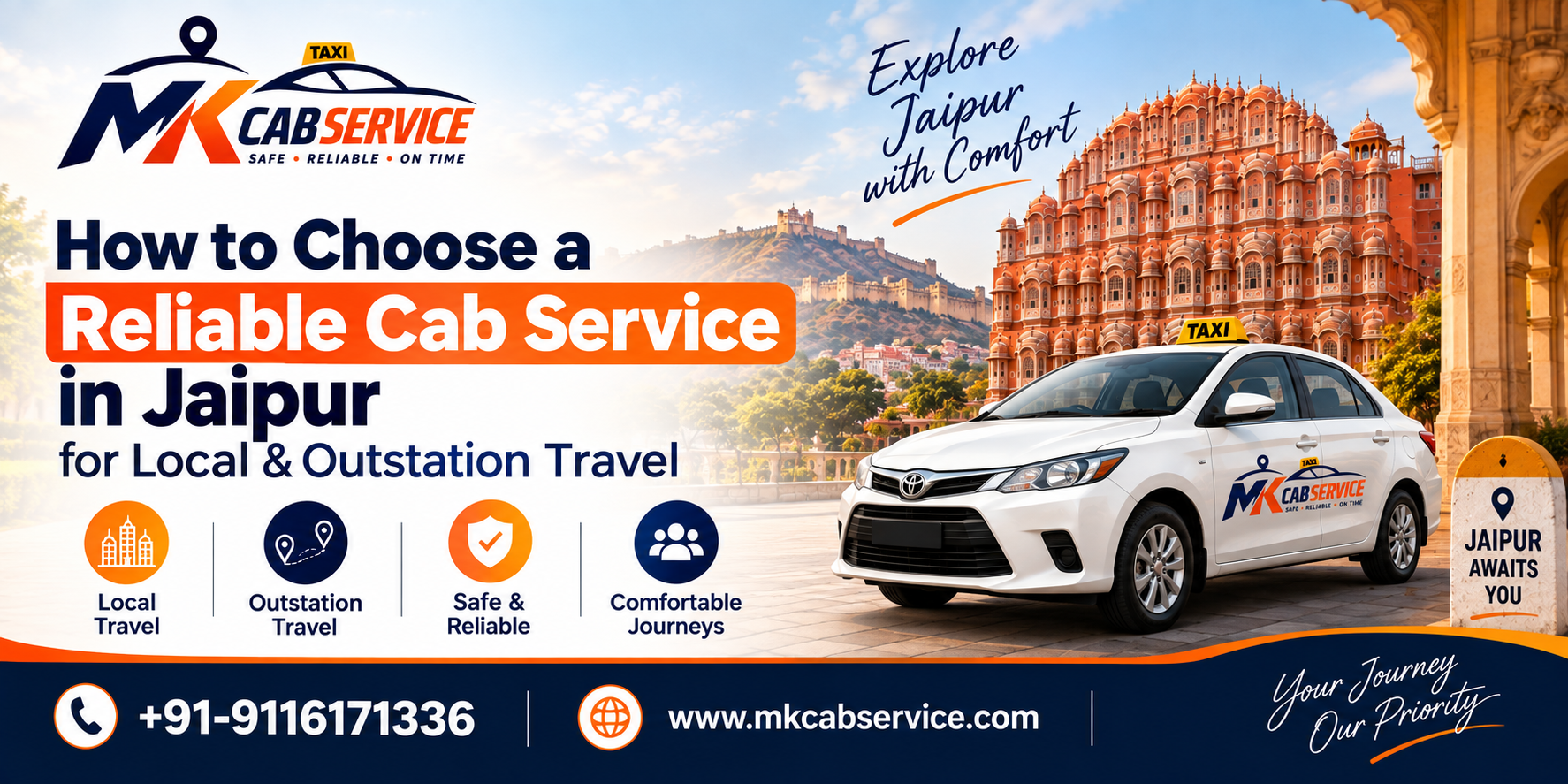 How to Choose a Reliable Cab Service in Jaipur for Local & Outstation Travel